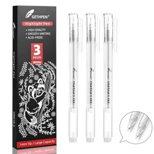 White Gel Pens for Artists - 3 Pack