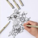 Mr. Pen Extra Fine Point Drawing Pens, 6 Pack