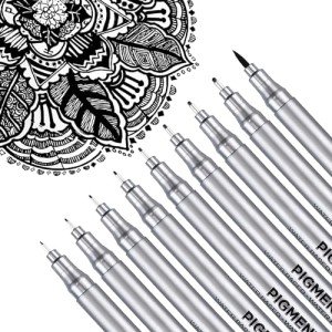 Dyvicl Micro-Fine Black Fineliner Pens - 9 Pack