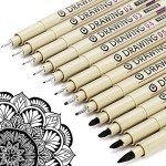 12-Pack Micro Fineliner Art Pens for Drawing