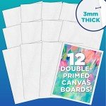 12 Primed Canvas Panels for Artists