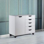 White Wood Drawers Cabinet - Winsome