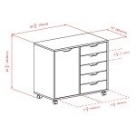White Wood Drawers Cabinet - Winsome
