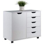 White Wood Drawers Cabinet - Winsome