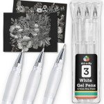 White Gel Pens for Black Paper - 3 Pack