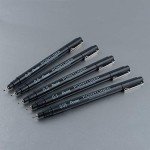 Pentel Pointliner Drawing Pens, 5-Pack, Black Ink