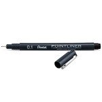 Pentel Pointliner Drawing Pens, 5-Pack, Black Ink