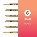 Sakura Fine Feather Pens - Pack of 6