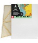 Arteza White Stretched Canvases, Pack of 2