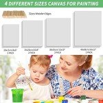 8 Pack of Cotton Stretched Canvases in Multiple Sizes