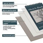 Spiral Bound Sketchbook Set - 100 Sheets Each