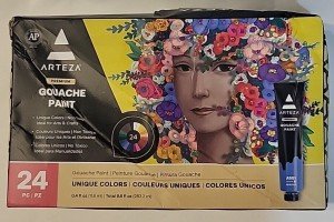 ARTIZA Gouache Paint, 24 Colors, 12ml Tubes