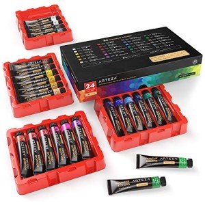 ARTIZA Gouache Paint, 24 Colors, 12ml Tubes