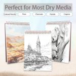 Crehatos 9"x12" Top Spiral Sketch Pad - 100 Sheets