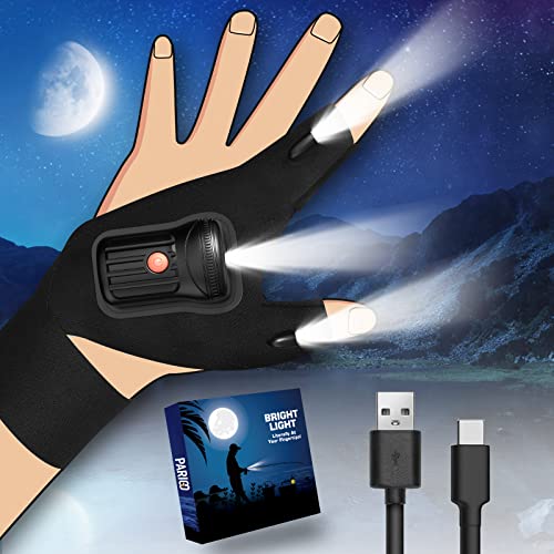 LED Flashlight Gloves for Camping, Hunting, Fishing - Men's Gadgets