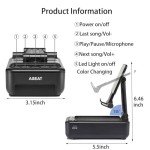 ASEAT Bluetooth Speaker Phone Stand with Color Changing LED