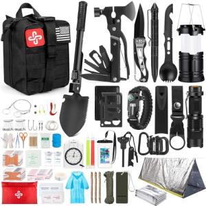 250-Piece Survival Kit with Molle Bag and Tent