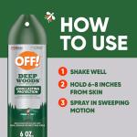 OFF! Deep Woods Insect Repellent Aerosol, 6 oz