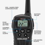 Midland LXT500VP3 FRS Walkie Talkies - 22 Channels