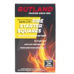 Rutland Safe Lite Fire Starter Squares - 24 Pack