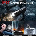 LETMY Tactical Flashlight S2000 - 2 Pack Bright LED