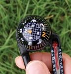 Ball Compass and Thermometer Carabiner for Adventures