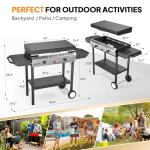ROVSUN 2 Burner Outdoor Propane Stove with Griddle