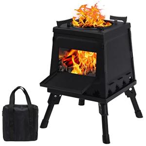 Portable Cast Iron Wood Burning Camp Stove