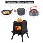 Portable Cast Iron Wood Burning Camp Stove