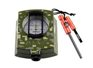 AOFAR Military Compass and Fire Starter Kit