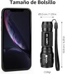 LED Waterproof Flashlights with Adjustable Focus - 2 Pack