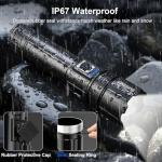 High-Intensity Rechargeable LED Flashlight 20,000 Lumens