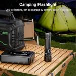 High-Intensity Rechargeable LED Flashlight 20,000 Lumens