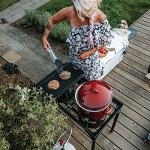 Double Burner Camp Stove with Windscreen and Regulator