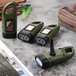 4-Piece Solar Hand Crank Flashlight Set
