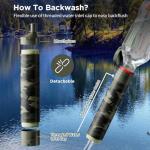 Membrane Solutions Personal Water Filter Straw - 4 Pack