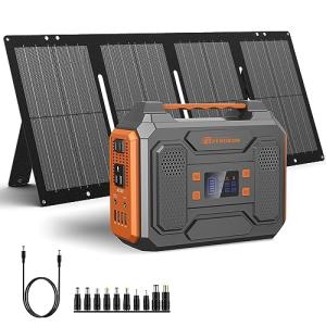 Portable Solar Generator, 300W Power Station