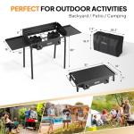 ROVSUN 2-Burner Outdoor Propane Stove 150,000 BTU