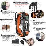 Survival Bracelet Set with Fire Starter and Compass