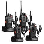 Pxton Long-Range Walkie Talkies with Earpieces - 4 Pack