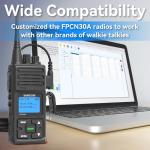 Long Range 4-Pack Walkie Talkies with Shoulder Mic