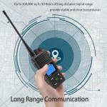 Long Range 4-Pack Walkie Talkies with Shoulder Mic