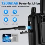 Rechargeable Walkie Talkies Long Range for Adults, Walky Talky VOX with 22 FRS Channels, 99 Privacy Codes Two Way Radio,1200mAh Li-ion Battery, for Camping Hiking Emergency (2 Pack Colorful)