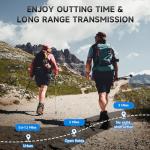 Rechargeable Walkie Talkies Long Range for Adults, Walky Talky VOX with 22 FRS Channels, 99 Privacy Codes Two Way Radio,1200mAh Li-ion Battery, for Camping Hiking Emergency (2 Pack Colorful)