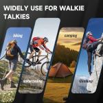 Rechargeable Walkie Talkies Long Range for Adults, Walky Talky VOX with 22 FRS Channels, 99 Privacy Codes Two Way Radio,1200mAh Li-ion Battery, for Camping Hiking Emergency (2 Pack Colorful)