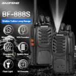 Long-Range Rechargeable Walkie Talkies with Earpieces
