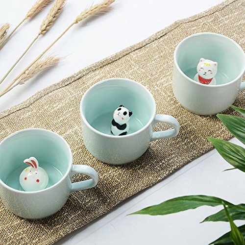 ZaH 3D Panda Mug - Cartoon Ceramics Teacup