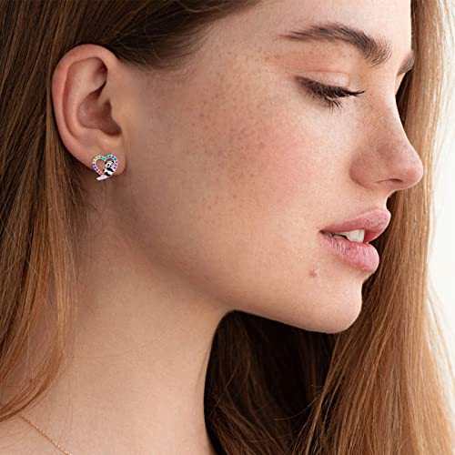 925 Sterling Silver Hypoallergenic Panda Stud Earrings
