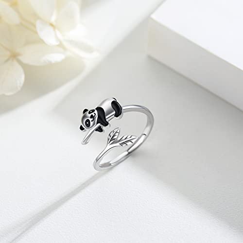 Panda Adjustable Ring: Sterling Silver Graduation Gifts