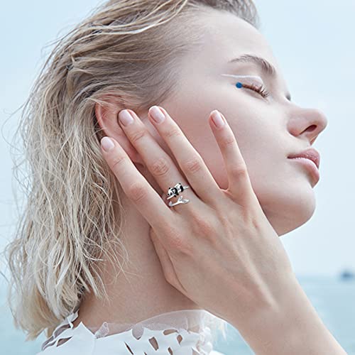 Panda Adjustable Ring: Sterling Silver Graduation Gifts